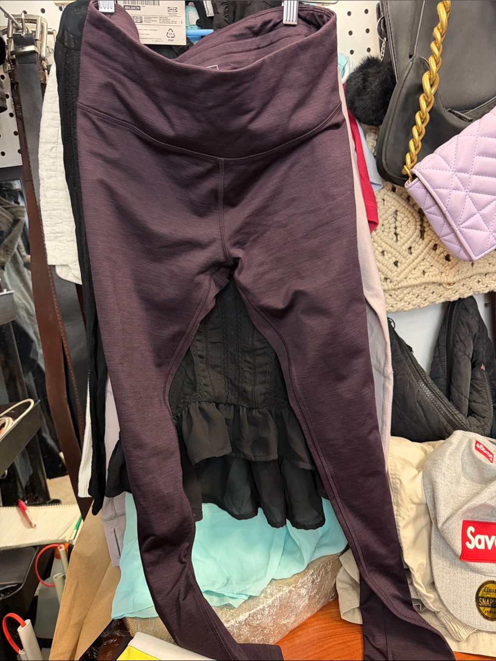 Mondetta Deep Plum High-Waist Leggings